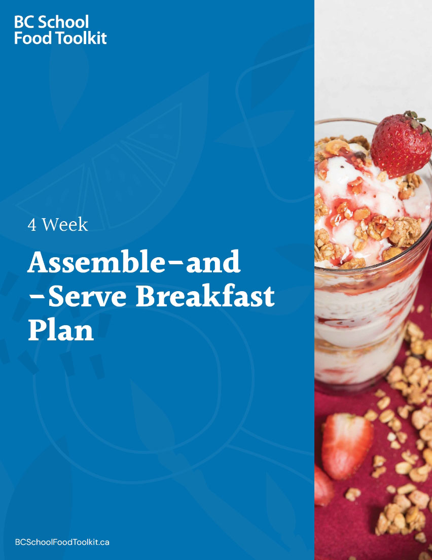 Assemble and serve breakfast plan