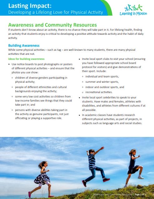 Lasting Impact: Awareness and Community Resources