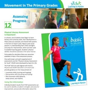Movement in the Primary Grades - Assessing Progress